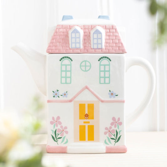 PRE-ORDER Pastel House Shaped Teapot