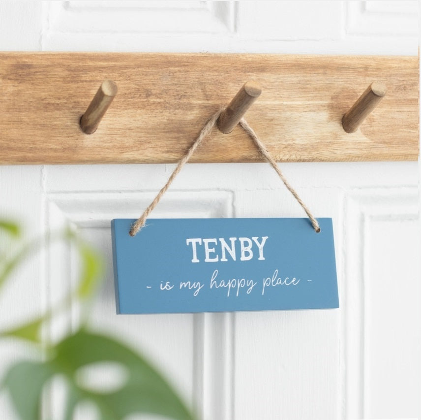 Tenby Is My Happy Place Hanging Sign