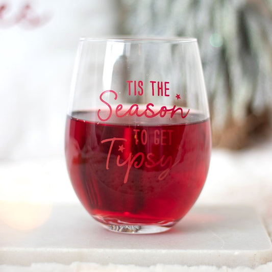 Season To Get Tipsy Stemless Glass