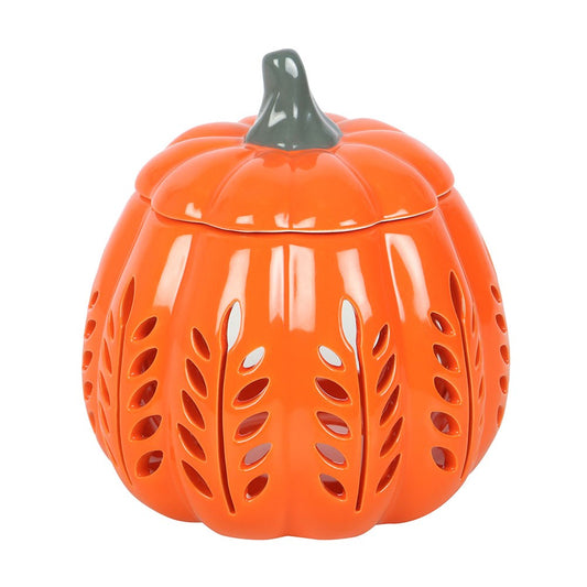 Vibrant Orange Leaf Pumpkin Oil & Wax Warmer