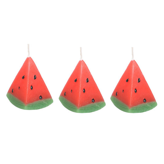 PRE-ORDER Set of 3 Watermelon Shaped Unscented Candles