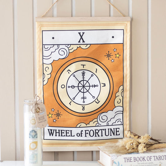 Wheel Of Fortune Vintage Tarot Wall Hanging