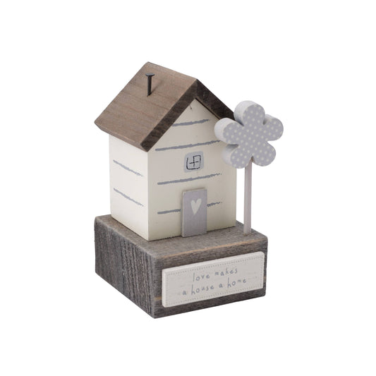 Love Makes A House A Home Mini Wooden Cottage