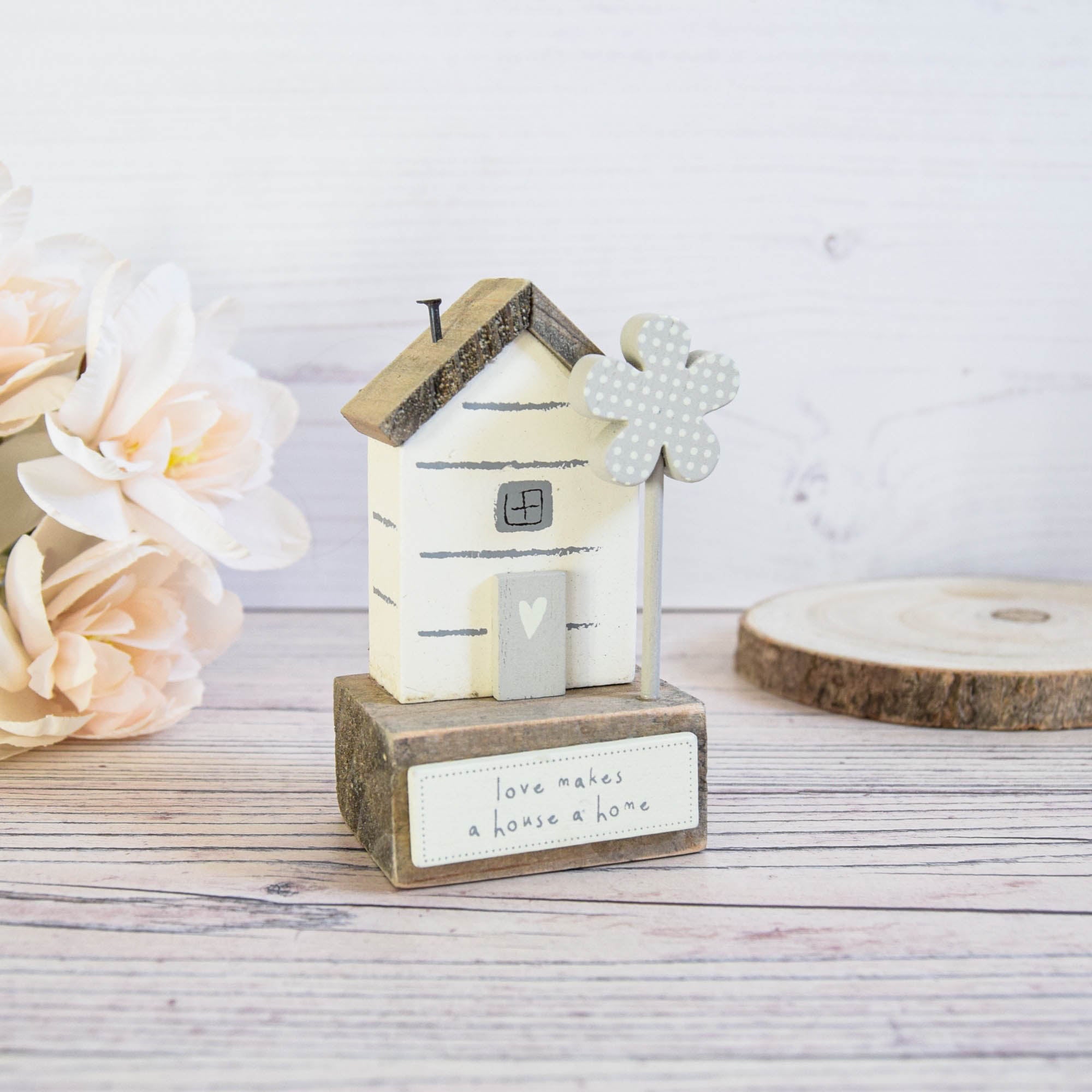 Love Makes A House A Home Mini Wooden Cottage