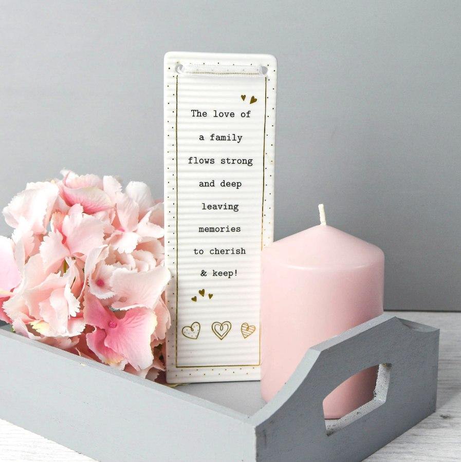 Thoughtful Words Family Porcelain Hanger -  Picture Perfect Interiors