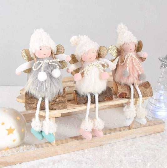 Pastel Shimmer Angel on Log -  Picture Perfect Interiors