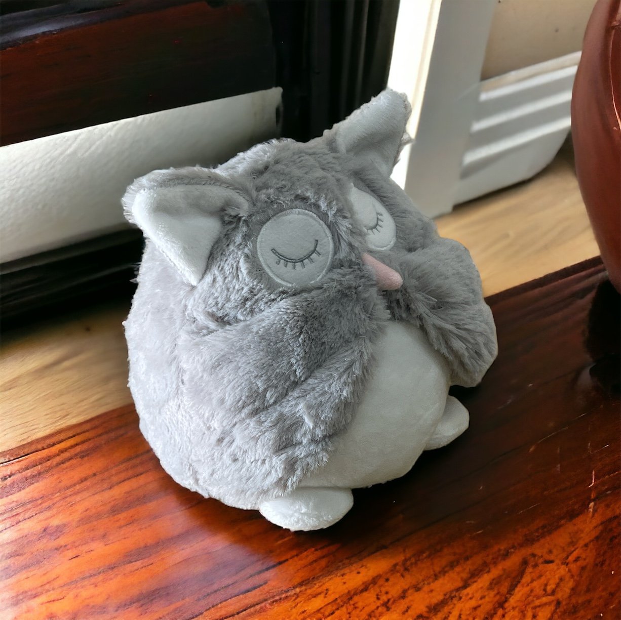 Grey Soft Owl Door Stop