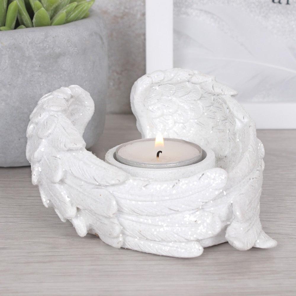 Glitter Angel Wing Tealight Holder -  Picture Perfect Interiors