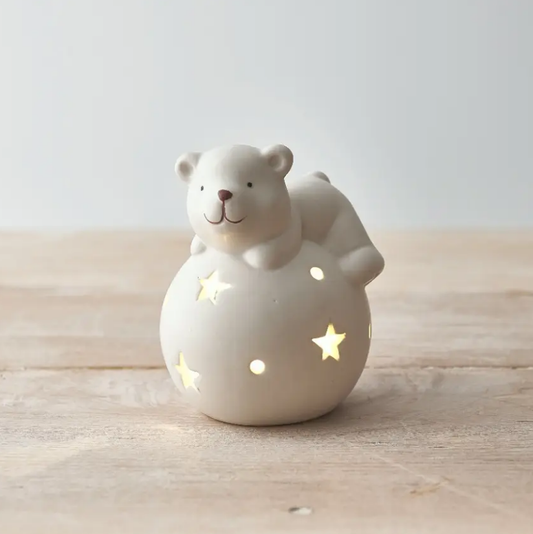 White LED Star Ball with Bear