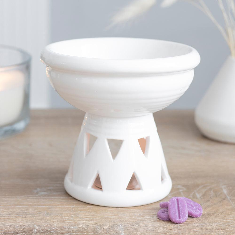 Cara White Deep Bowl Wax Warmer -  Picture Perfect Interiors