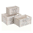 Cosy Hearts Wooden Crates Set of 3 -  Picture Perfect Interiors