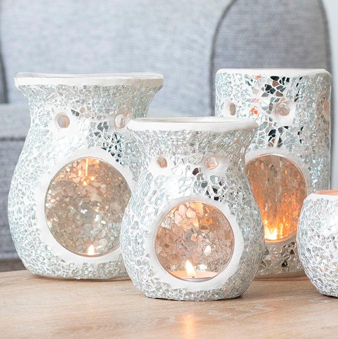 Silver Crackle Wax Warmer -  Picture Perfect Interiors