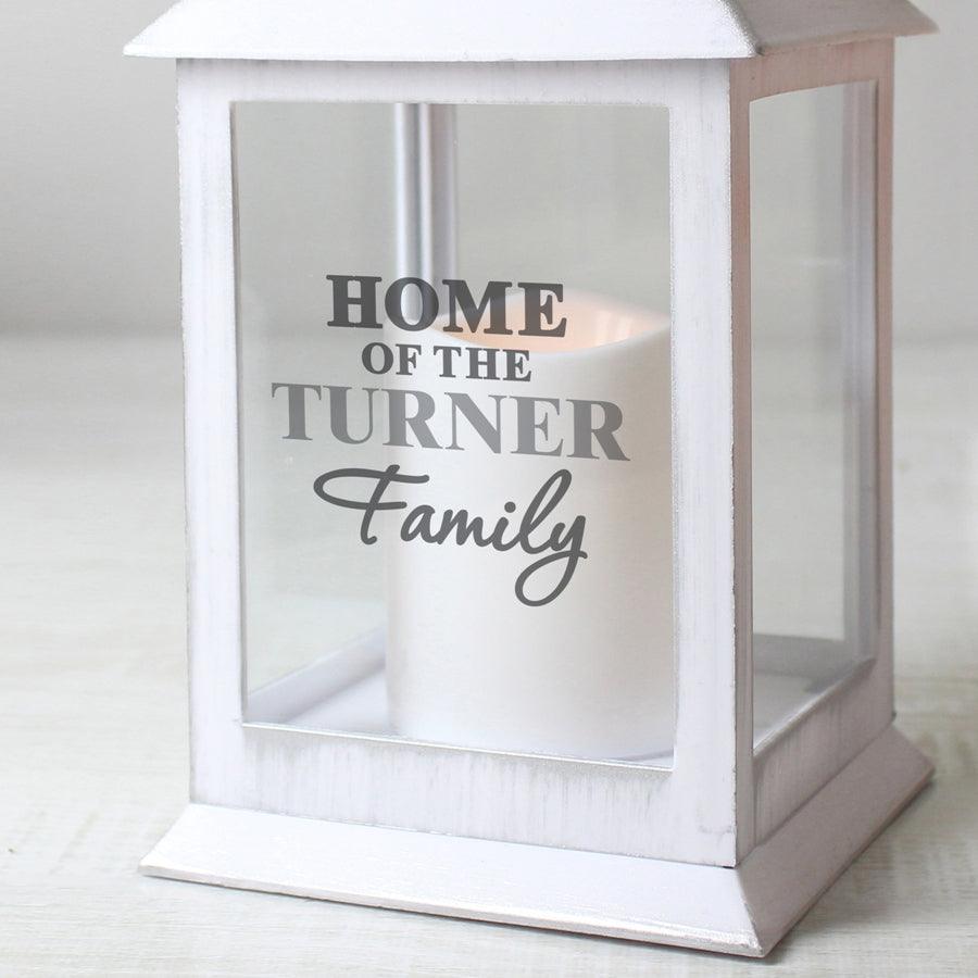 Personalised Family White Lantern -  Picture Perfect Interiors