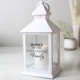 Personalised Family White Lantern -  Picture Perfect Interiors