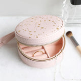 Pink with Gold Stars Mini Travel Jewellery Case -  Picture Perfect Interiors