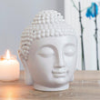 Large Grey Buddha Head Wax Melter -  Picture Perfect Interiors