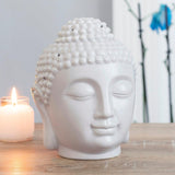 Large Grey Buddha Head Wax Melter -  Picture Perfect Interiors