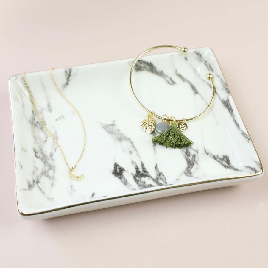 Marble Print Ceramic Trinket Dish -  Picture Perfect Interiors