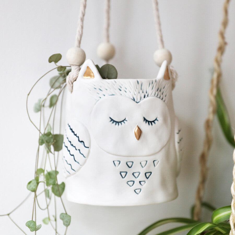 Owl Hanging Planter -  Picture Perfect Interiors