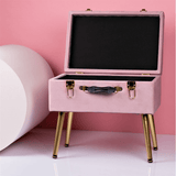 Pink Velvet Storage Stool -  Picture Perfect Interiors