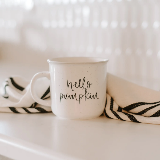 Hello Pumpkin Speckled Mug