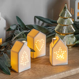 Twinkle House with LED Set of 3